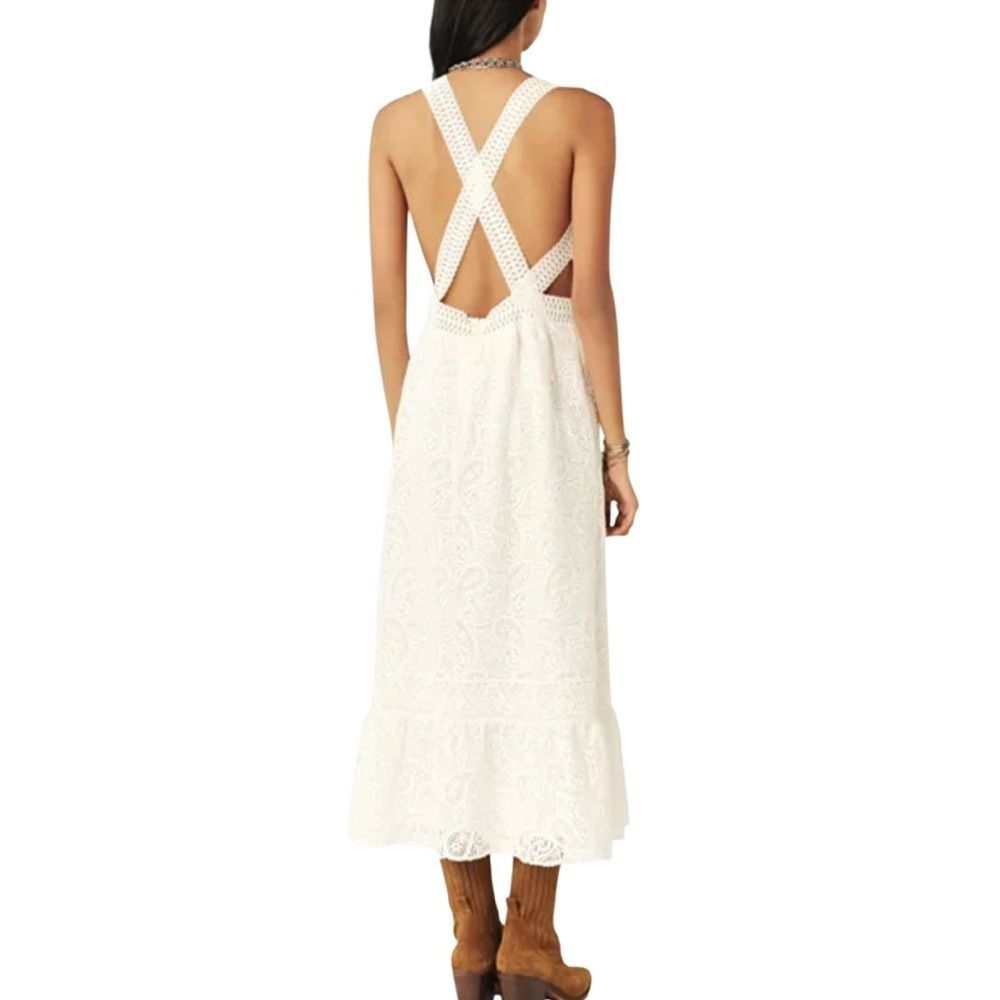 Ba&sh Eyelet Square Neck Open Back Austin Dress - Picture 9 of 14